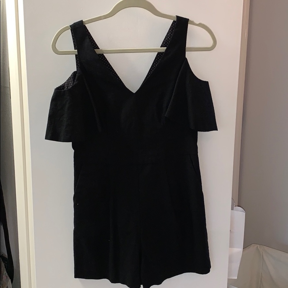 Black Elevenses Off the Shoulder Romper